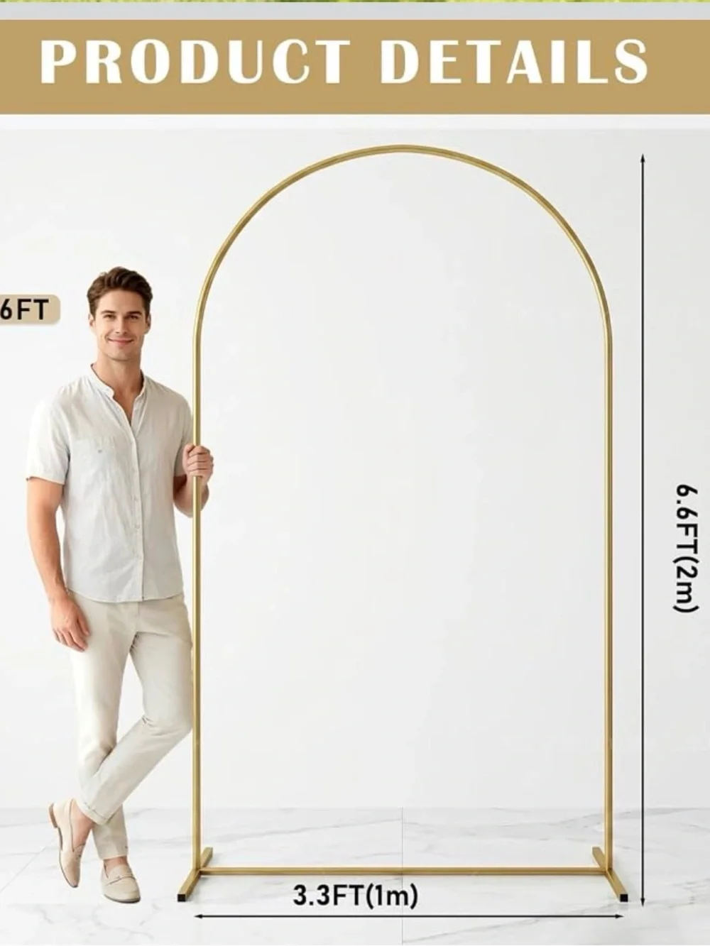 Elegant Gold Floral Arch